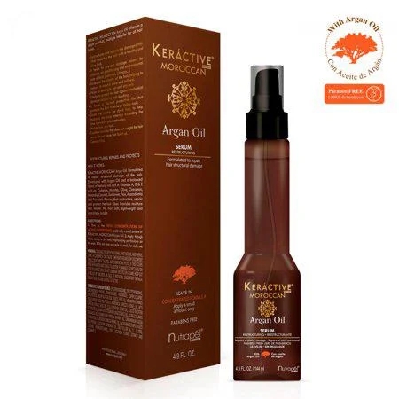 Nutrapel Keractive Moroccan Argan Oil Hair Restructuring Leave-In Serum 4.9 oz