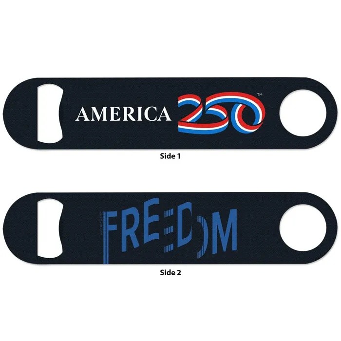 USA 250th Anniverary 2-Sided Metal Bottle Opener