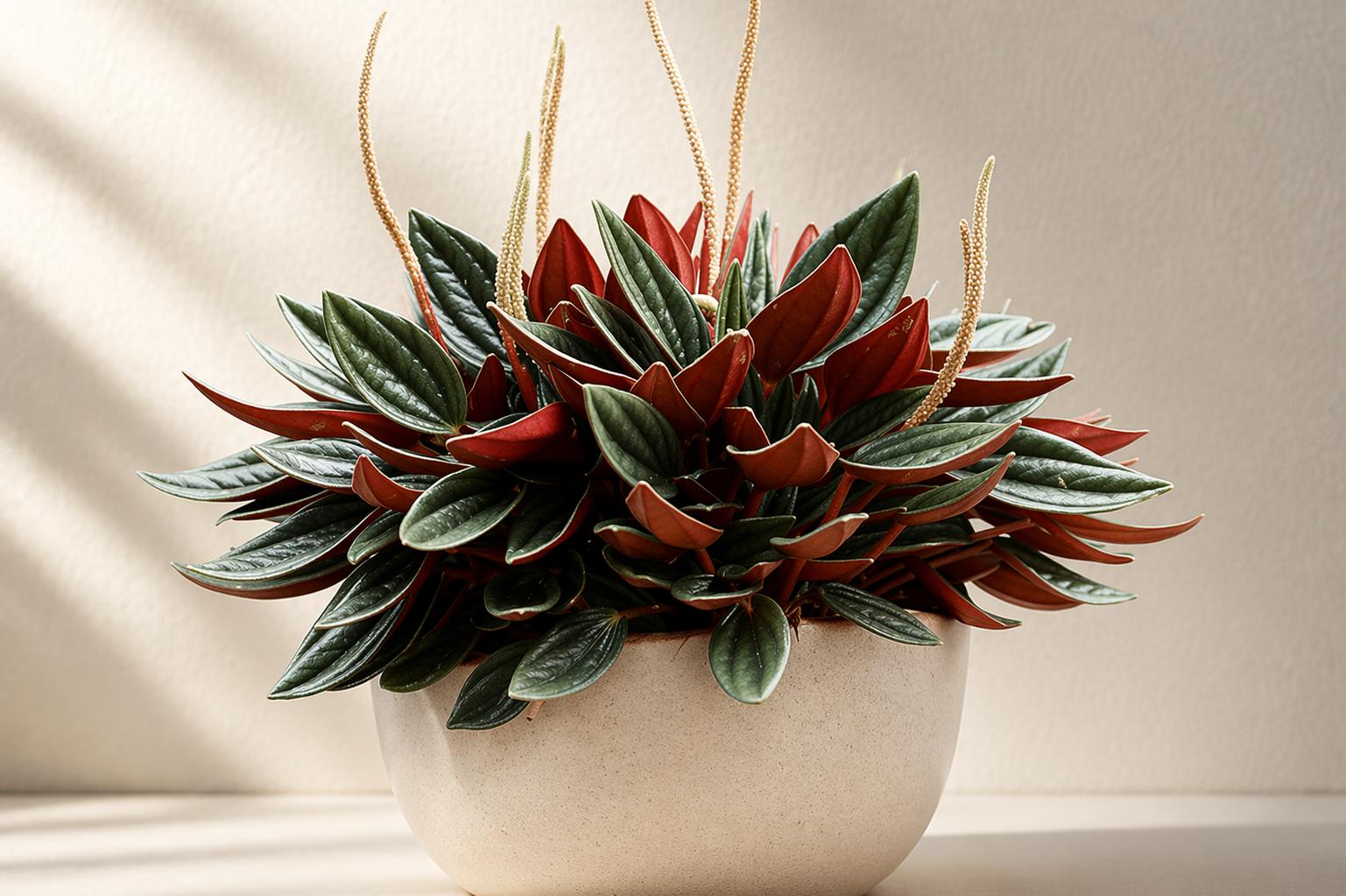 Pepperomia Caperata Rosso - Mini Plug Plant 1x - Hardy House Plant