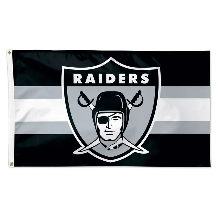 Las Vegas Raiders Deluxe Retro Stripes Flag 3x5'