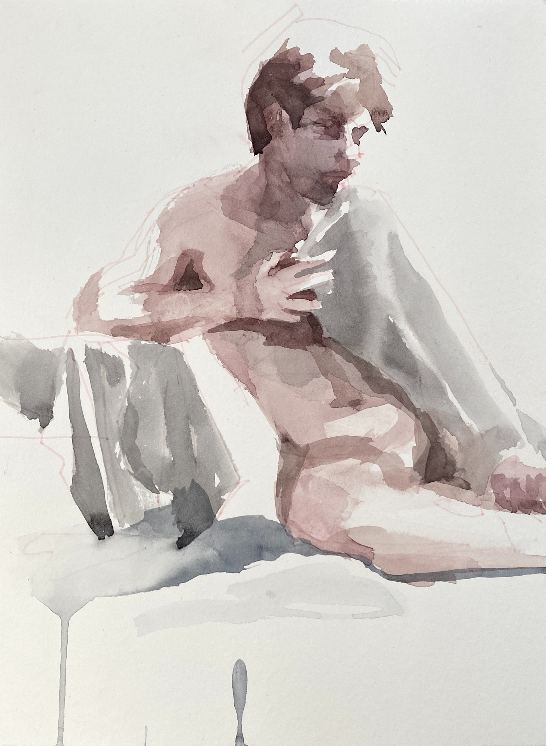Original watercolor painting, title
