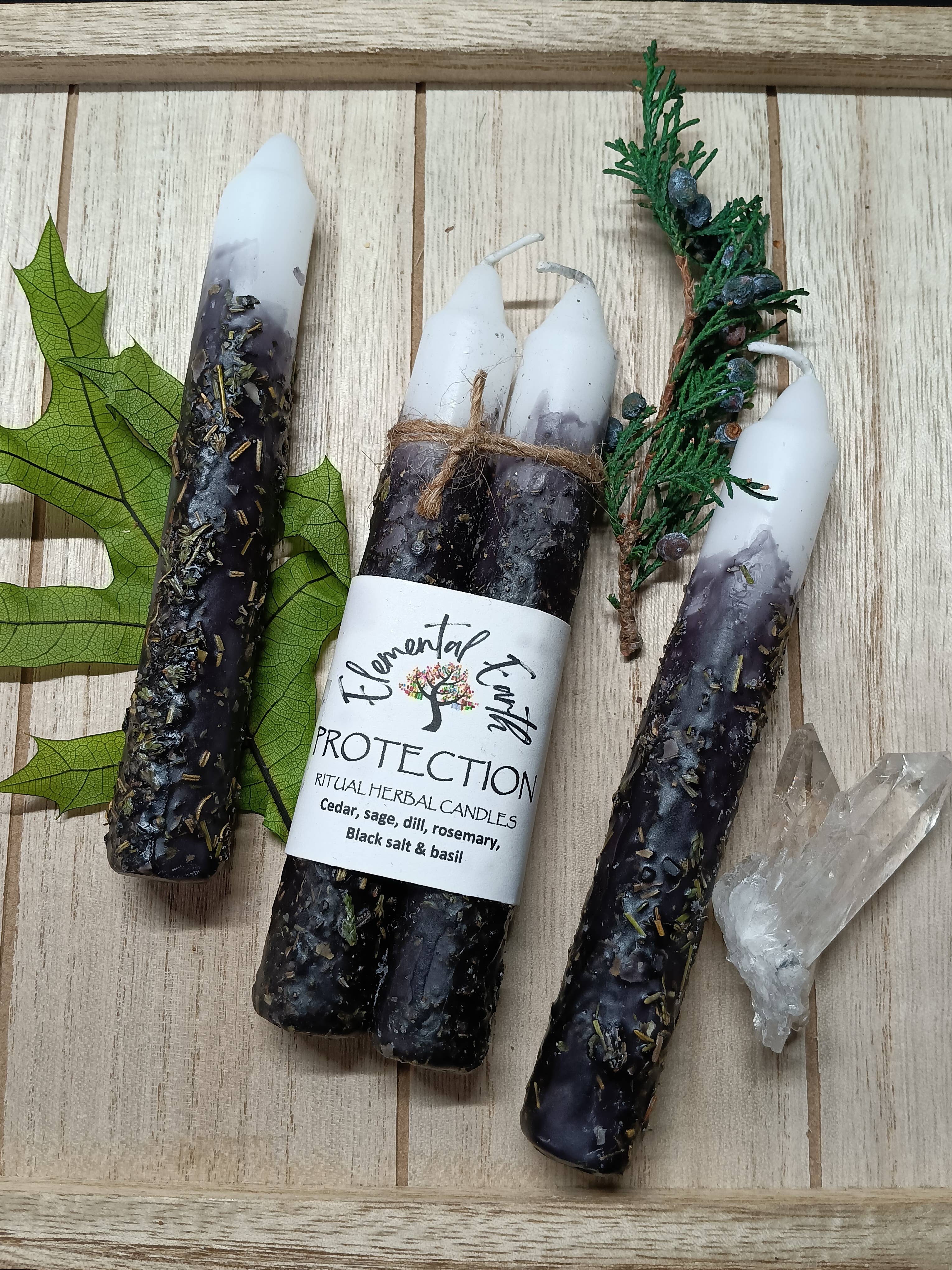 Elemental Earth - Protection Herbal Intention Candles