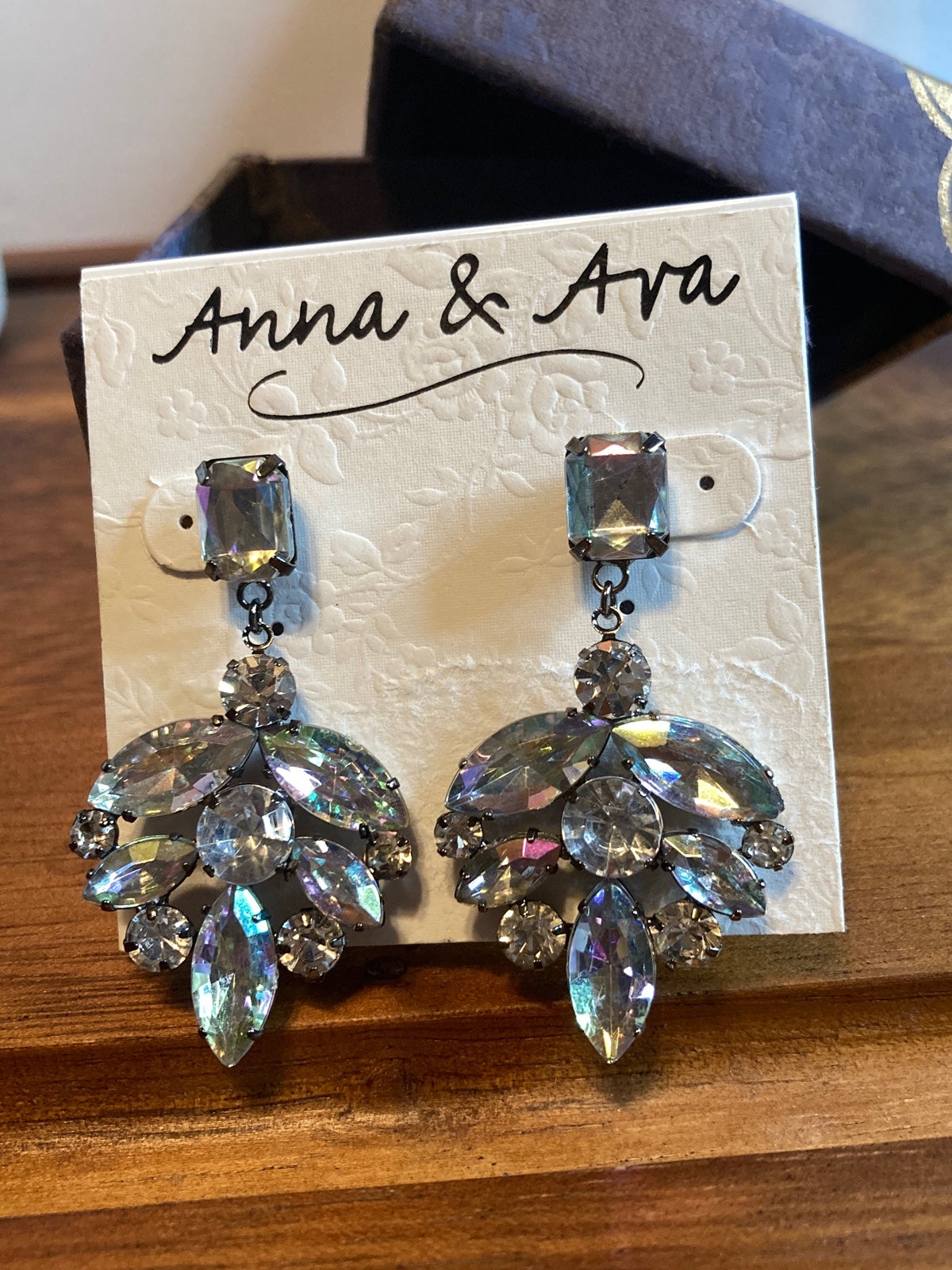Anna & Ava Irridesent Rhinestone Earrings