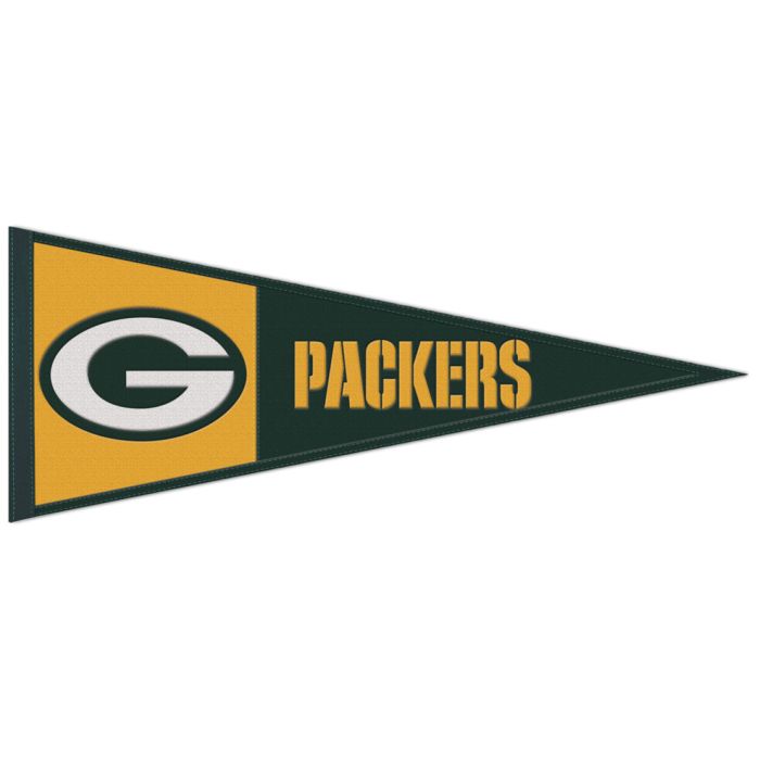 Green Bay Packers Embroidered Wool Logo Pennant 13x32"