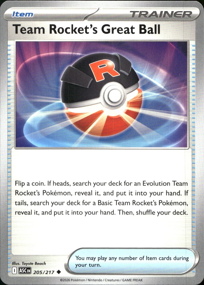 Team Rocket's Great Ball - ME02.5 205/217