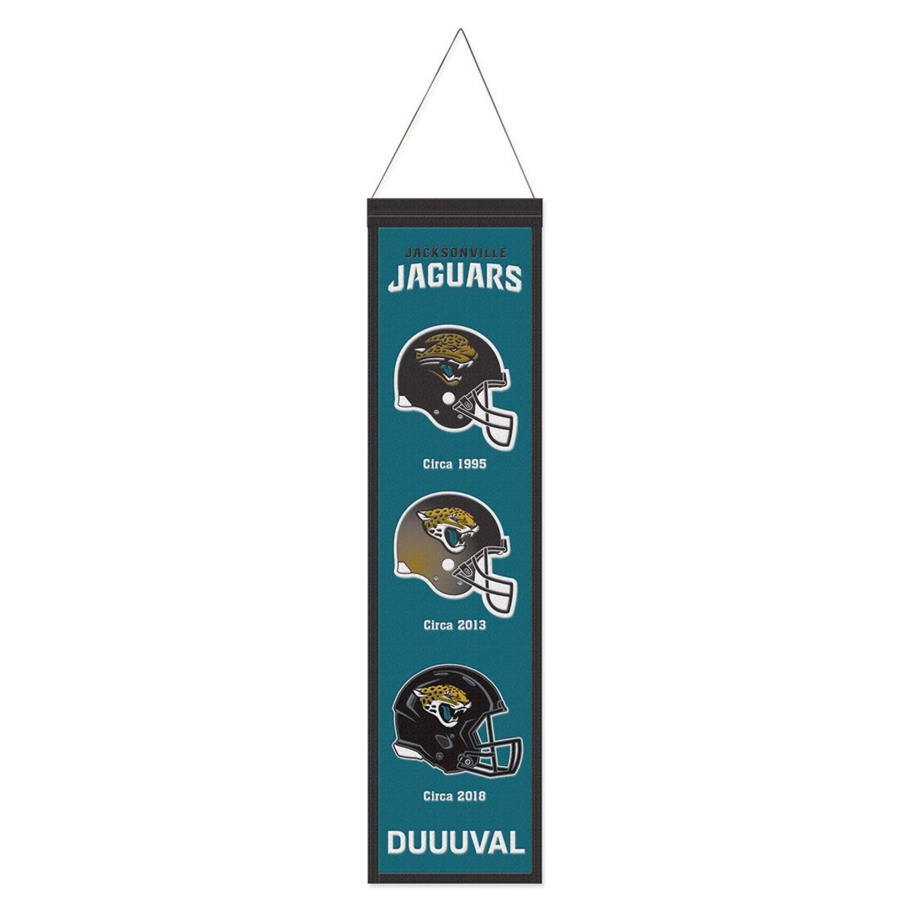 Jacksonville Jaguars Wool Evolution Banner 8x32"