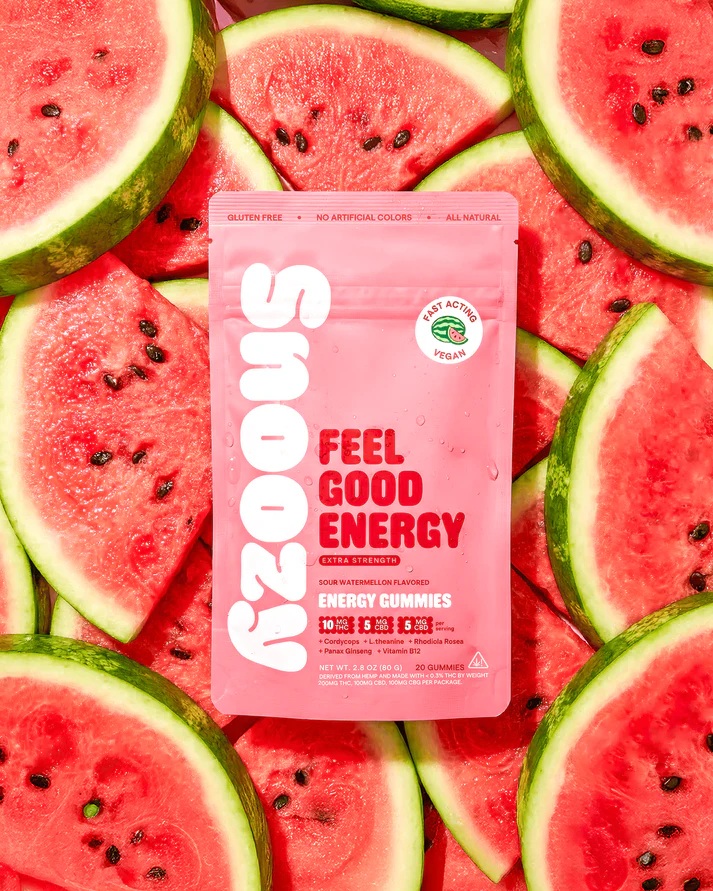 Snoozy Feel Good Energy 10mg THC 5mg CBD 5mg CBG Extra Strength - Feel Good Energy 2ct