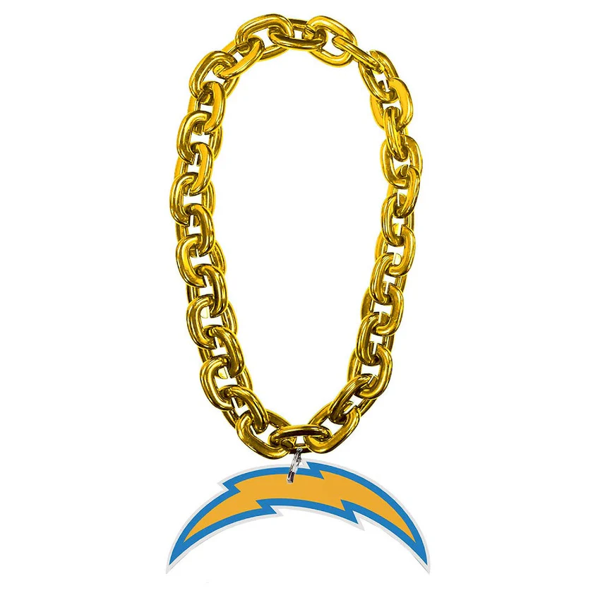 Los Angeles Chargers Gold Fan Chain