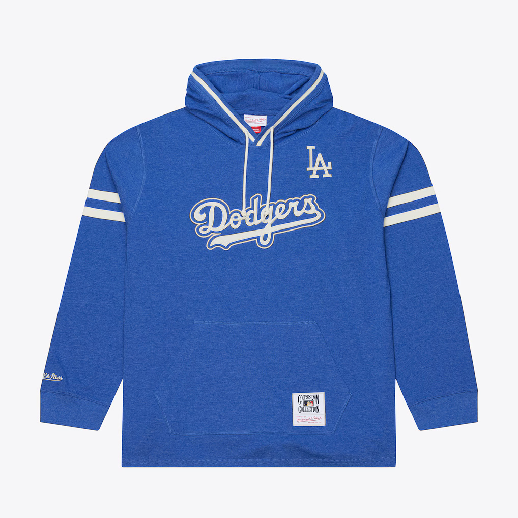 Los Angeles Dodgers Gameday Classic Mitchell and Ness Hooded Long Sleeve Shirt