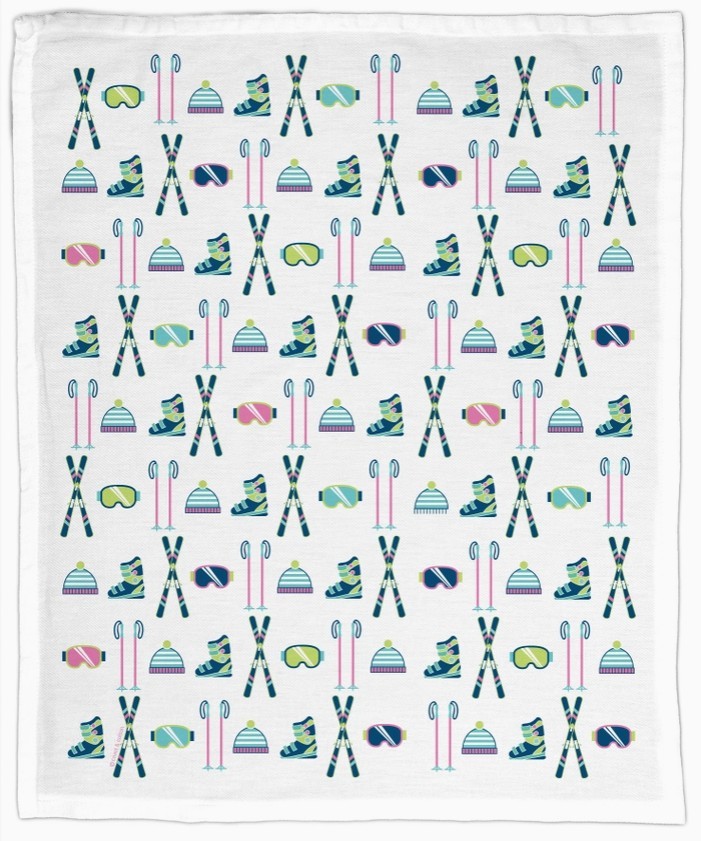 Ski Gear Tea Towel