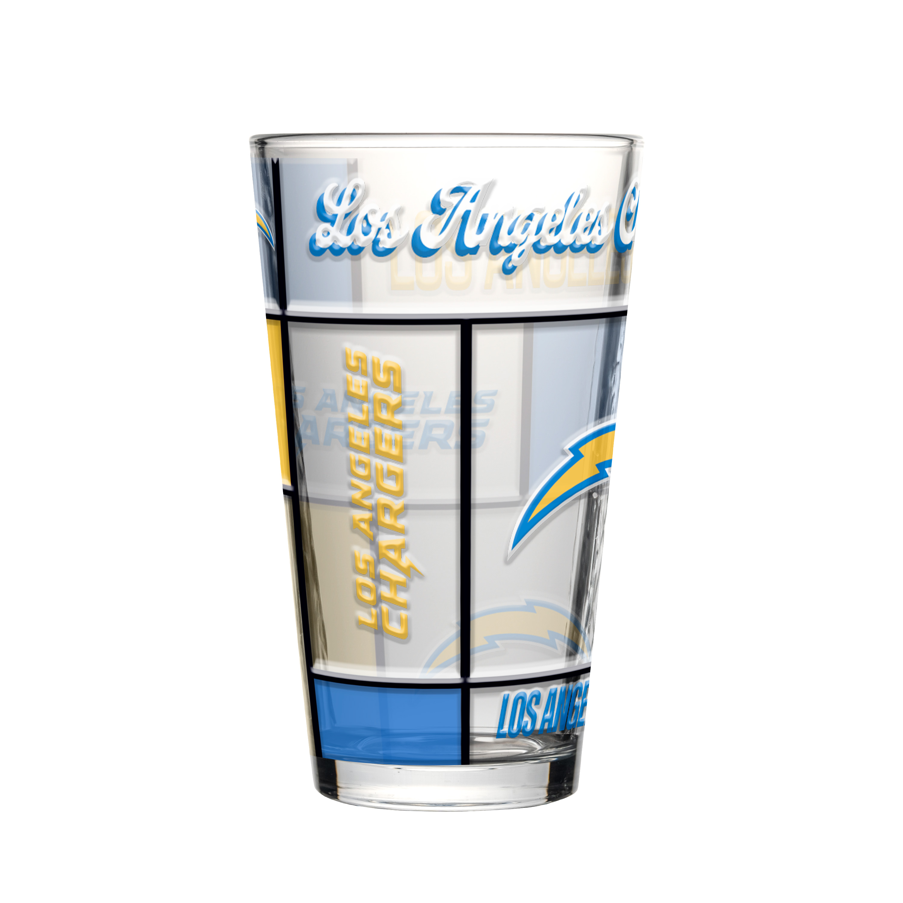Los Angeles Chargers Boxed Quilted Stained Pint Glass 16oz