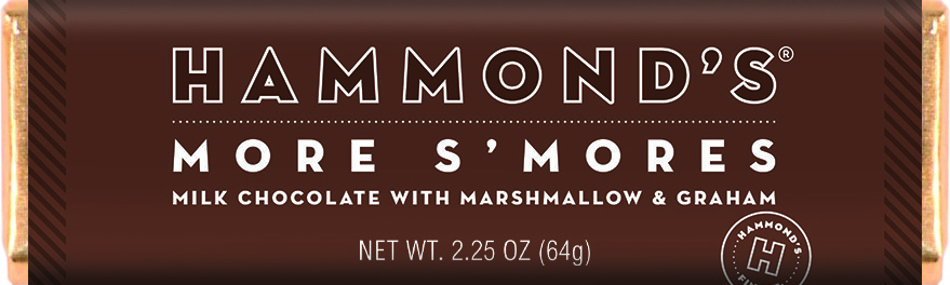Hammond's Smores Marshmallow Milk Chocolate Bar 2.25 oz 12 ct