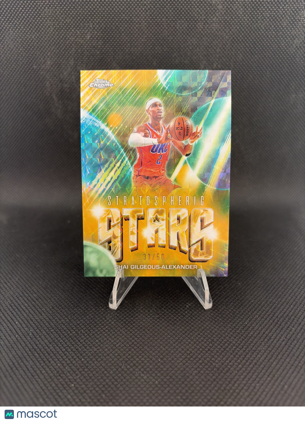 2026 Topps Chrome Stratospheric Stars Shai Gilgeous-Alexander Gold Geometric /50