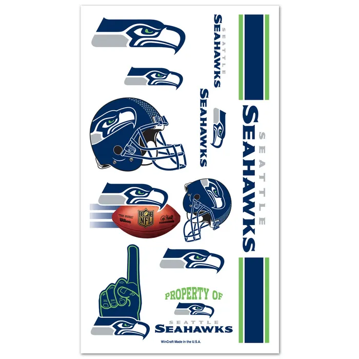 Seattle Seahawks Tattoos Sheet