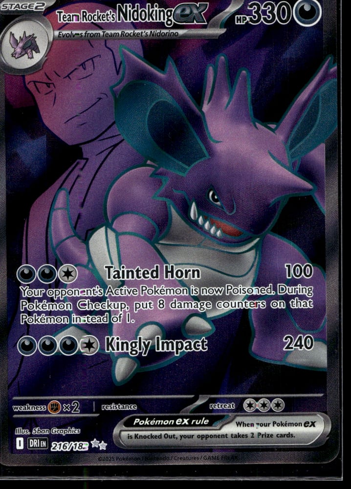 Team Rocket's Nidoking ex - SV10 216/182