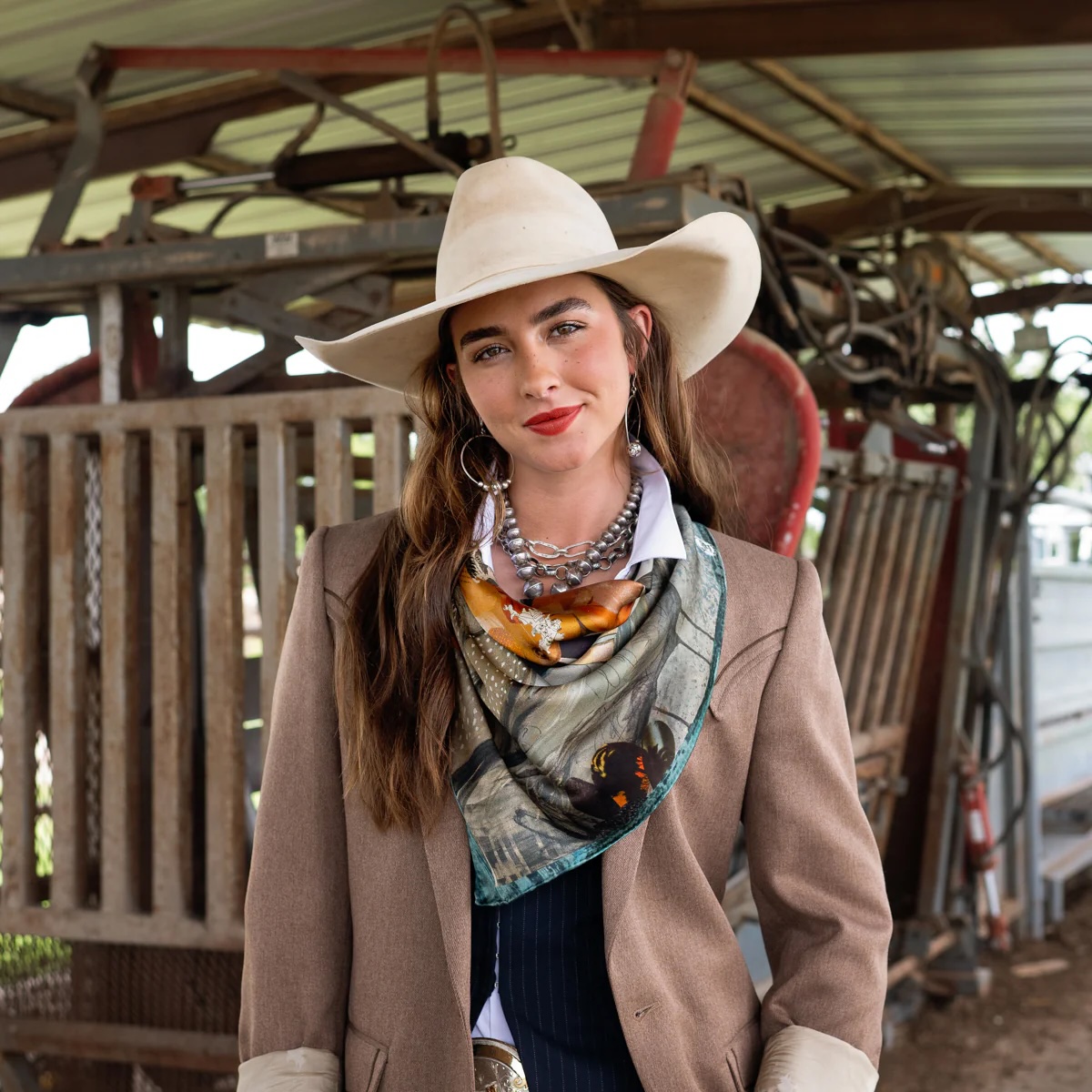 Fringe Scarves - Blue Melodies