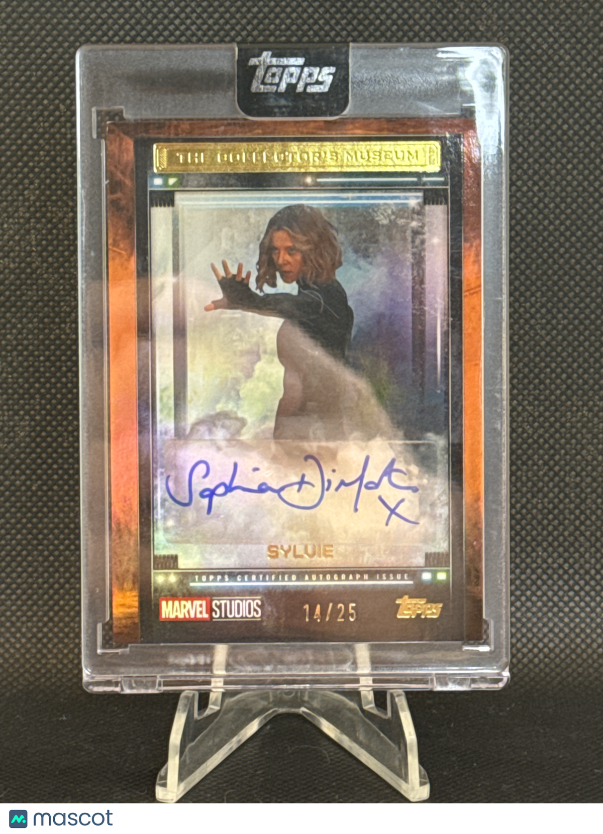 2025 Topps Marvel The Collector Sylvie #TM-SDM Sophia Di Martino orange auto /25
