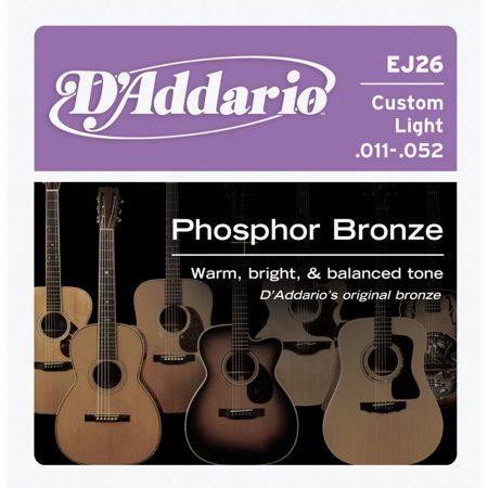 D'Addario Guitar Strings - Phosphor Bronze Acoustic Guitar Strings - EJ26 - Rich, Full Tonal Spectrum - for 6 String Guitars