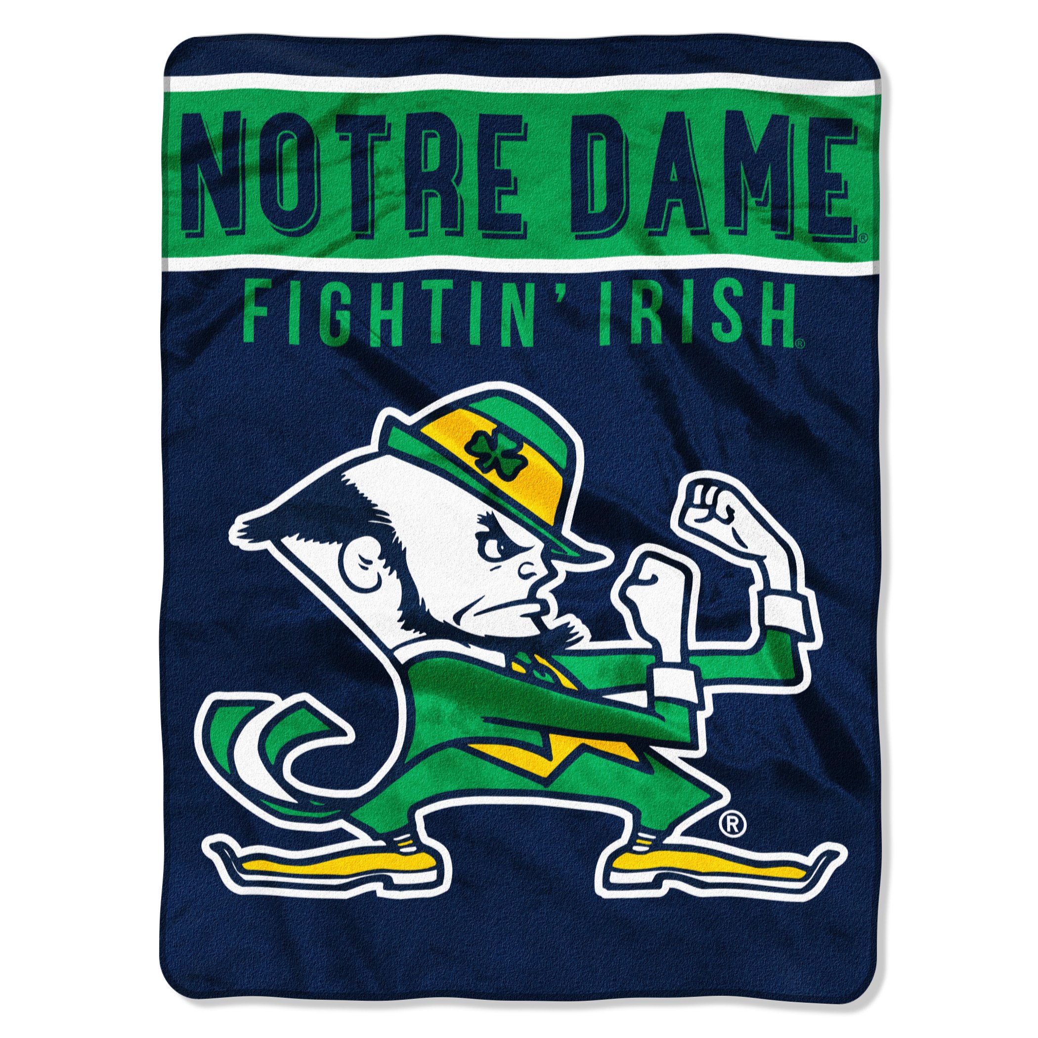 Notre Dame Fighting Irish Raschel Basic Design Blanket 60x80"