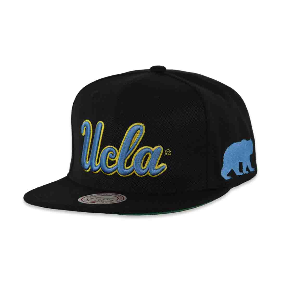 UCLA Bruins Black Mitchell and Ness Triple Play Snapback Hat