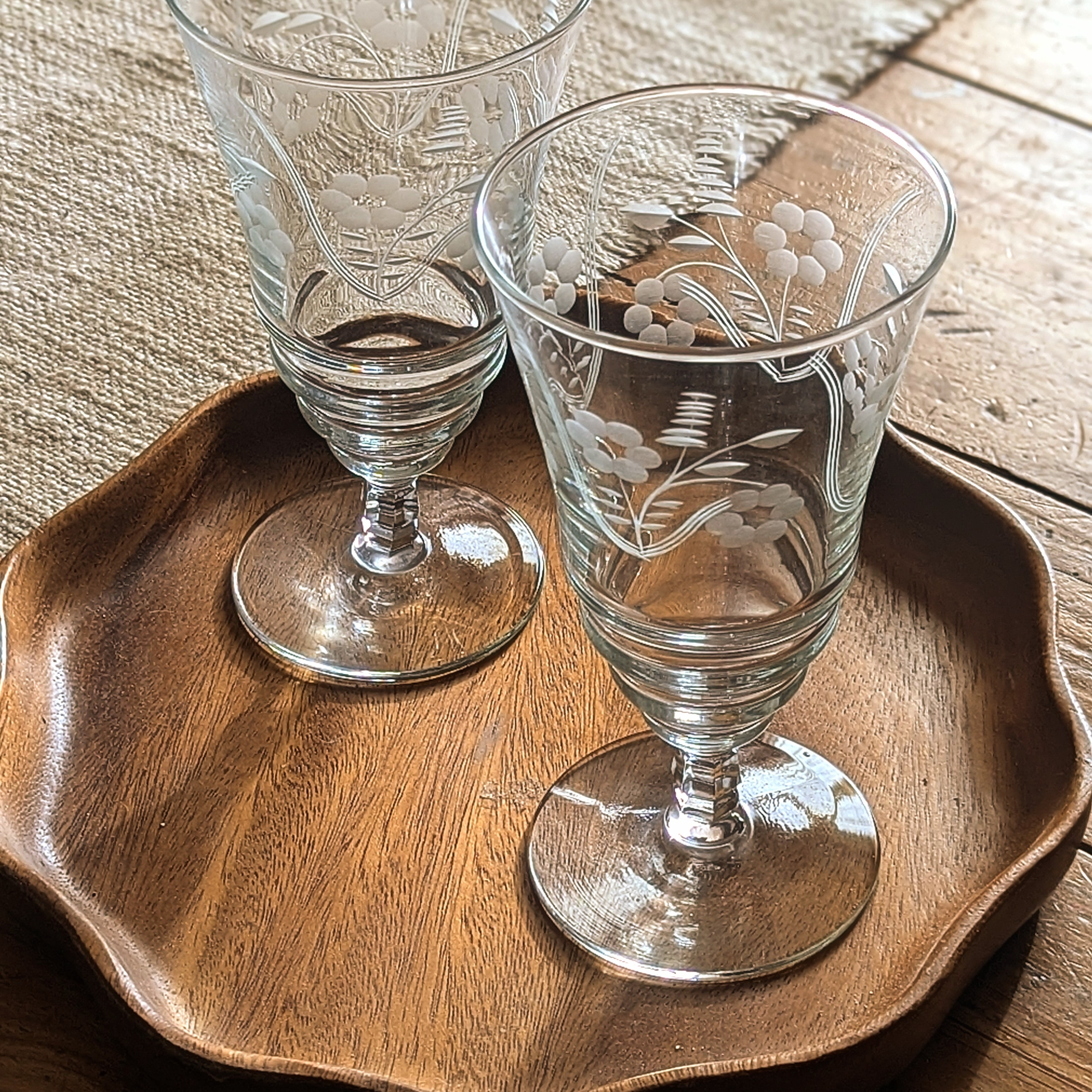 vintage iced tea glass set