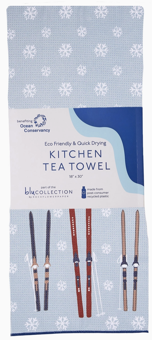 Ski Time Kitchen Tea Towel