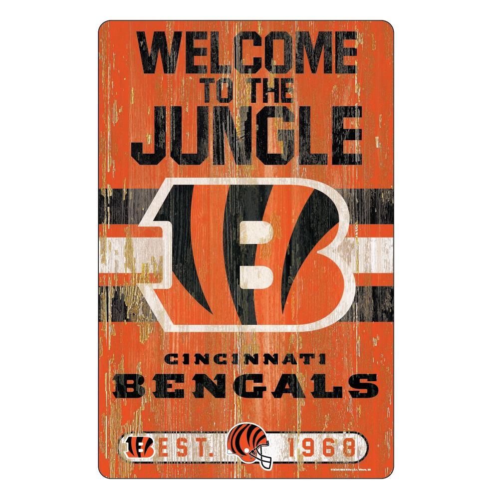 Cincinnati Bengals Wood Slogan Sign 11x17"