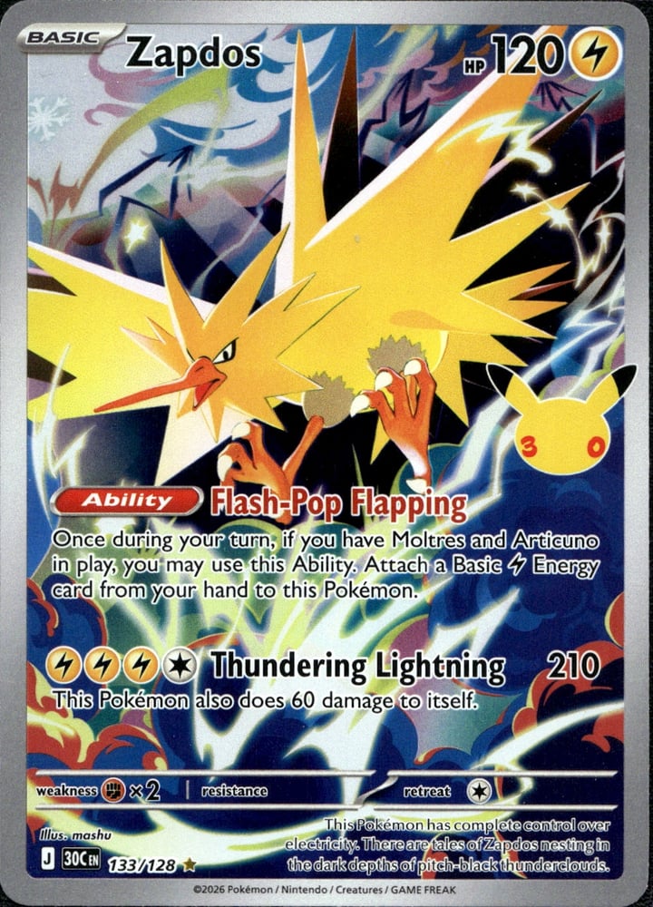 Zapdos - 30TH 133/128