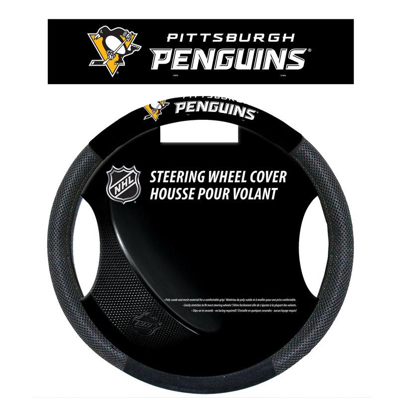 Pittsburgh Penguins Mesh Steering Wheel Cover/Stitched