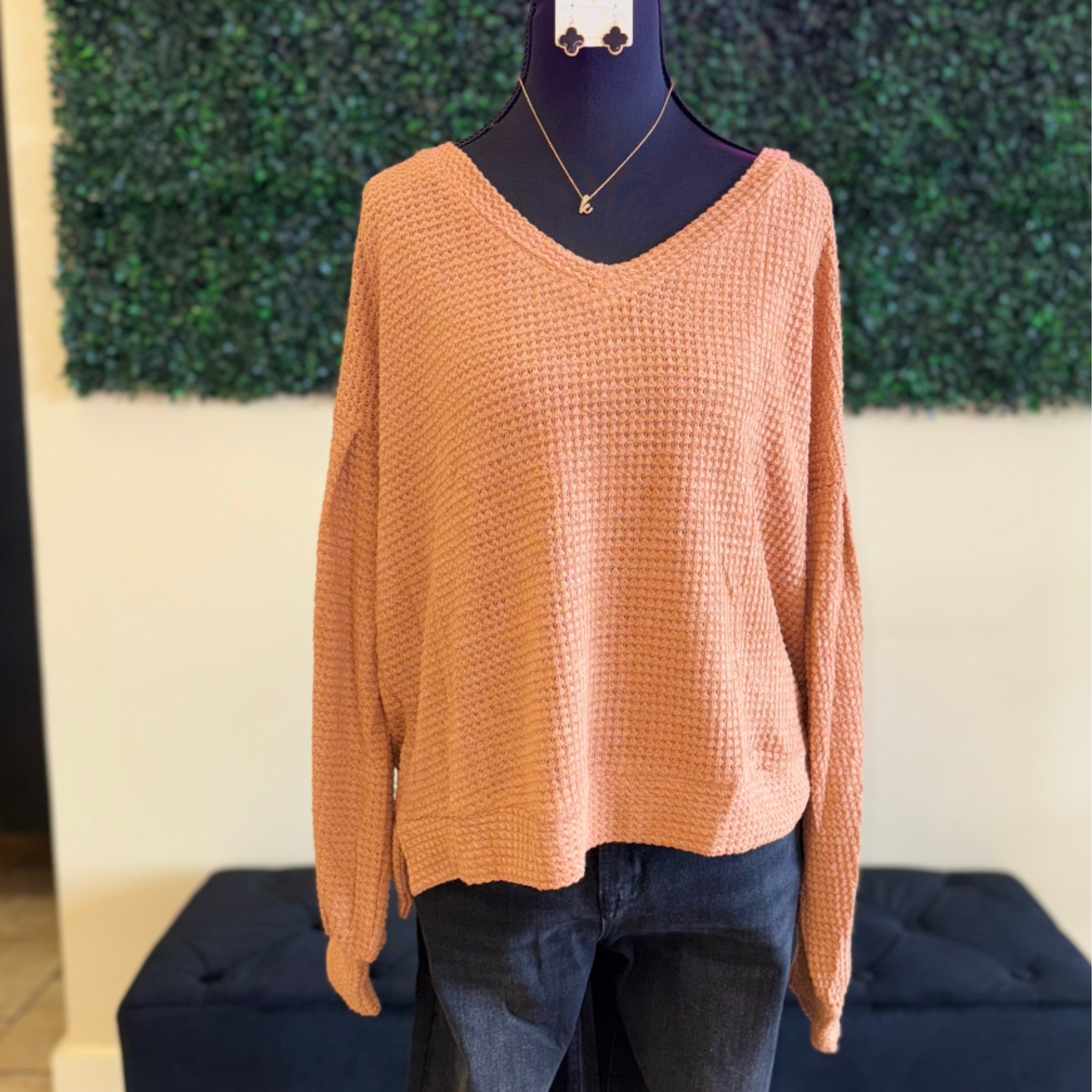 SHE + SKY thermal knit long sleeve — Bama Tan boutique, Tuscaloosa AL