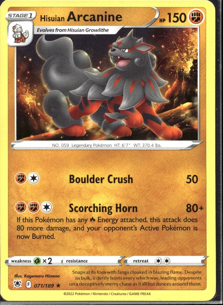 Hisuian Arcanine - SWSH10 71/189
