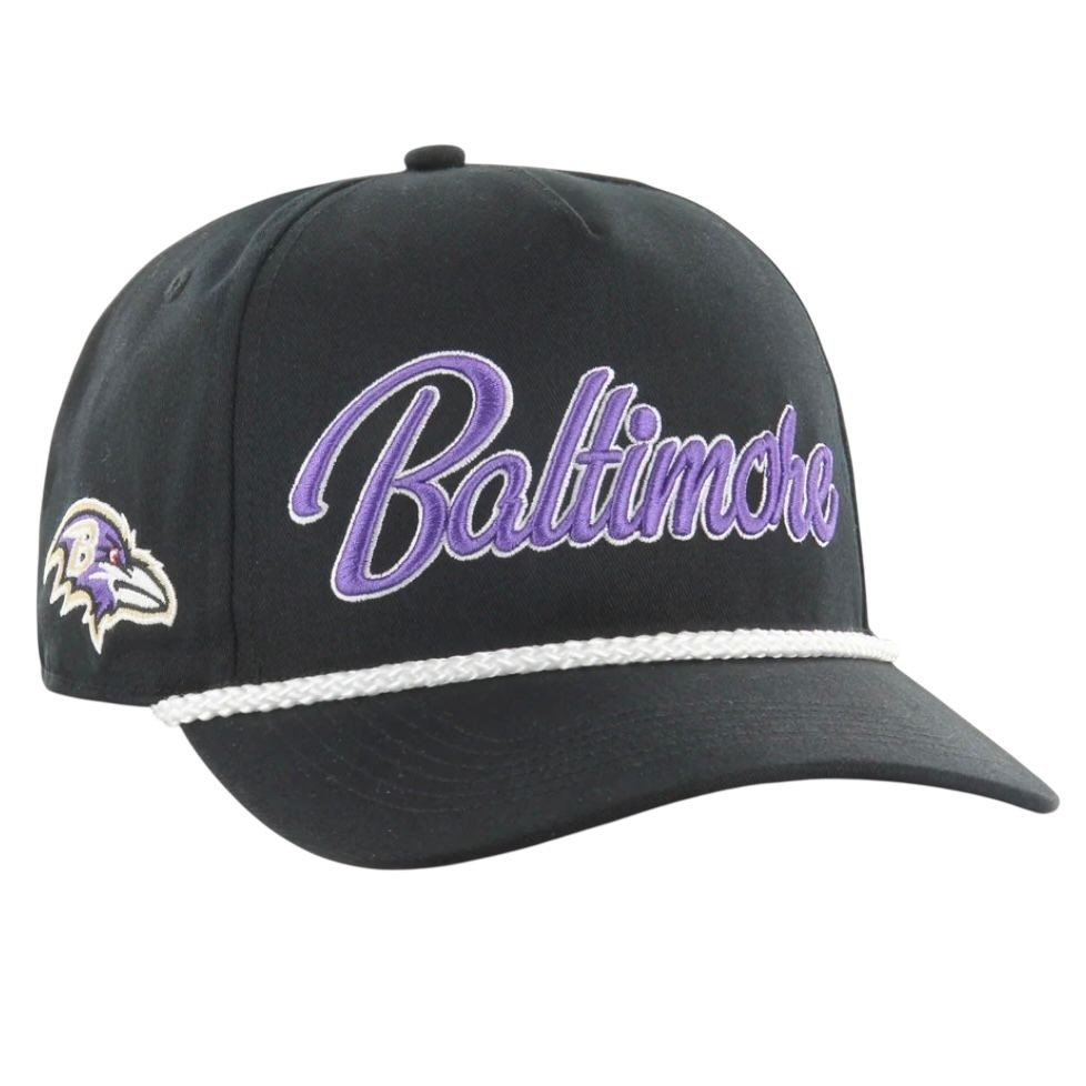 Baltimore Ravens Black Overhand '47 Brand Snapback Hat