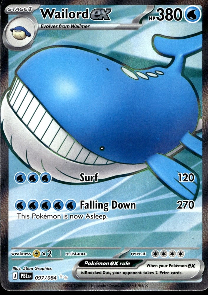 Wailord ex 097 084 - ME05 97/84