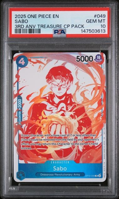 2025 ONE PIECE 3RD ANNIVERSARY! ONE PIECE CARD TREASURE CAMPAIGN PACK #049 SABO