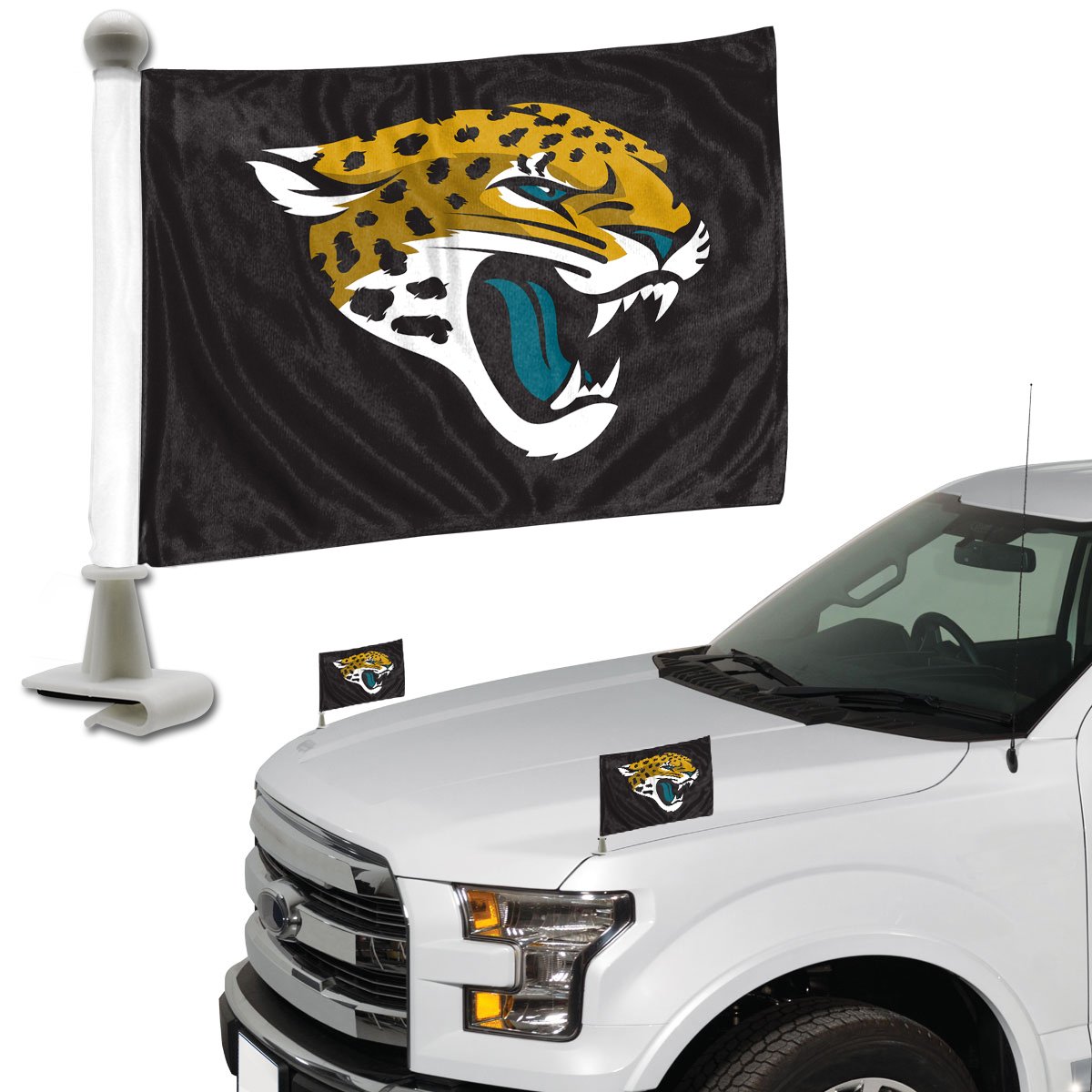 Jacksonville Jaguars Ambassador Car Flags Set