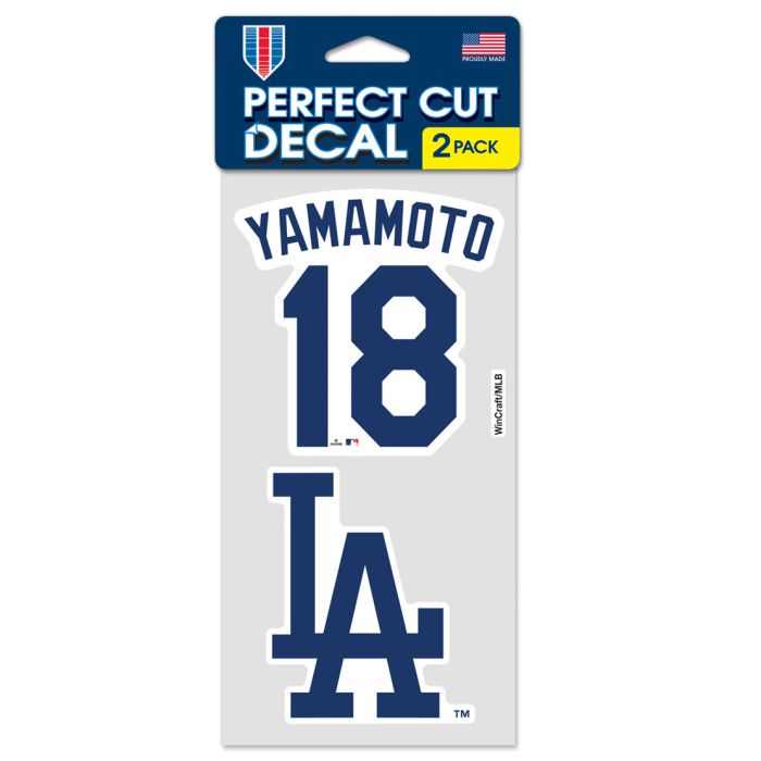 Los Angeles Dodgers Yoshinobu Yamamoto Die Cut Decals 2-pack