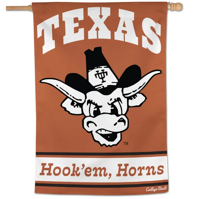 Texas Longhorns Hook 'em Horns Vertical House Flag 28x40"