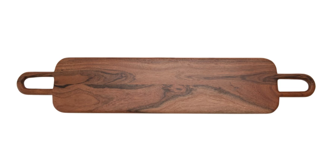 Acacia Wood Cutting Board with Handles