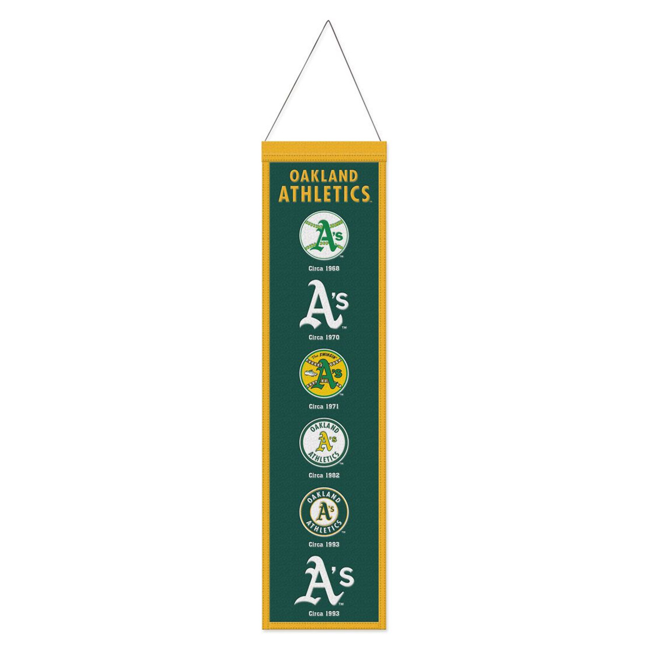 Oakland Athletics Wool Evolution Banner 8x32"