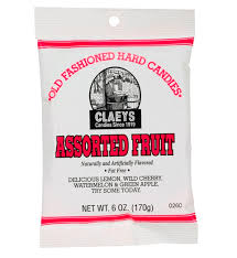 Claeys Hard Candies Assorted Fruit 6 Count 6 Ounce Pack