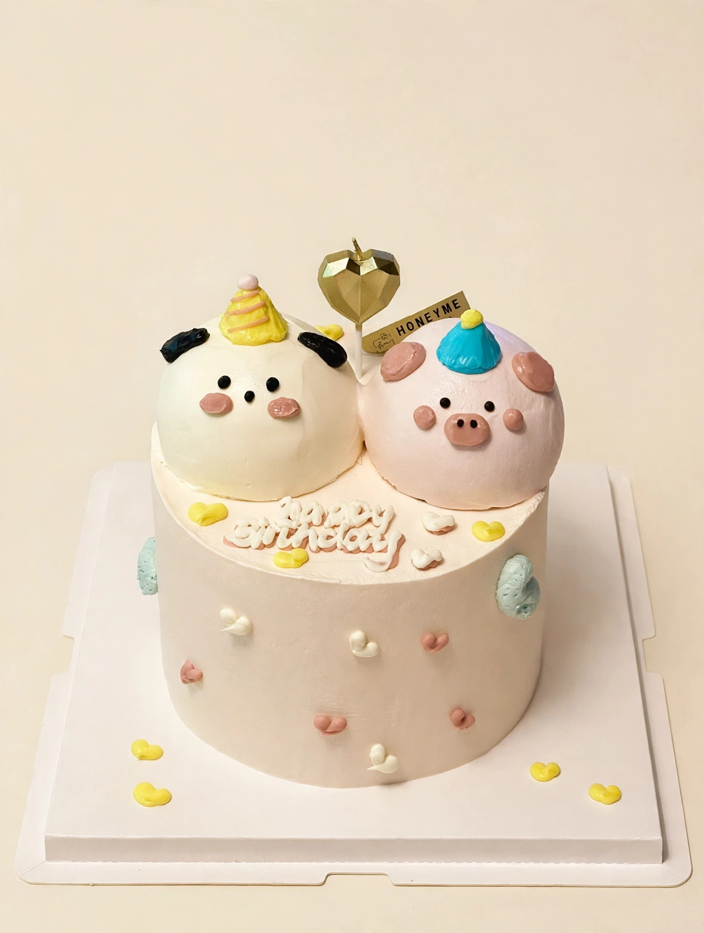 Panda Piggy Party Cake — HoneyMe Bakery, Bellevue