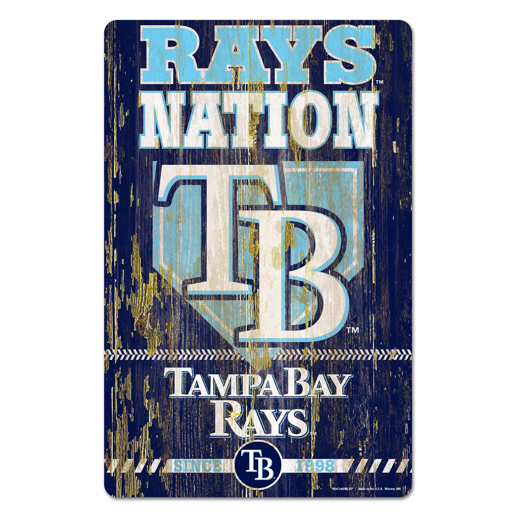 Tampa Bay Rays Wood Slogan Sign 11x17"