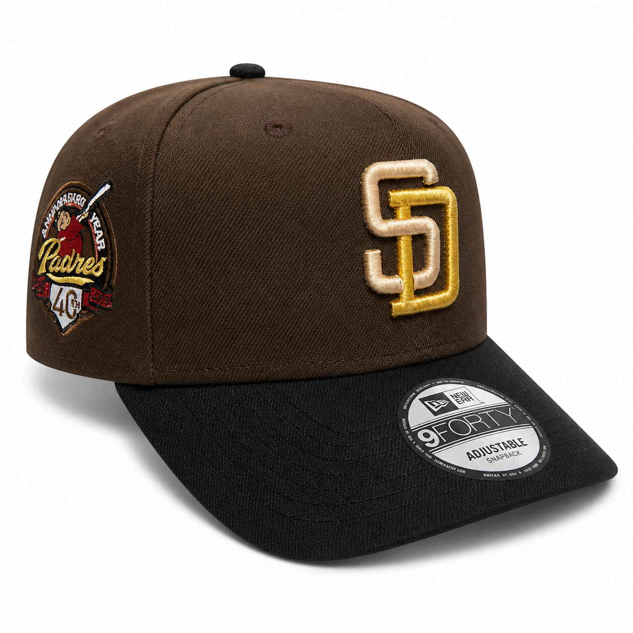 San Diego Padres Brown/Black New Era 9FORTY 40th Anniversary Snapback Hat