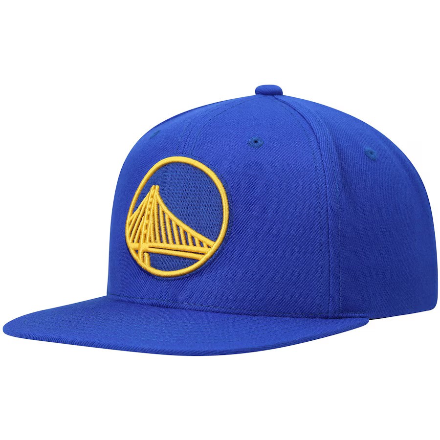 Golden State Warriors Retro Blue Mitchell and Ness Snapback Hat