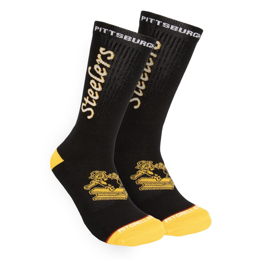 Pittsburgh Steelers Retro Mitchell and Ness Kickoff Crew Socks