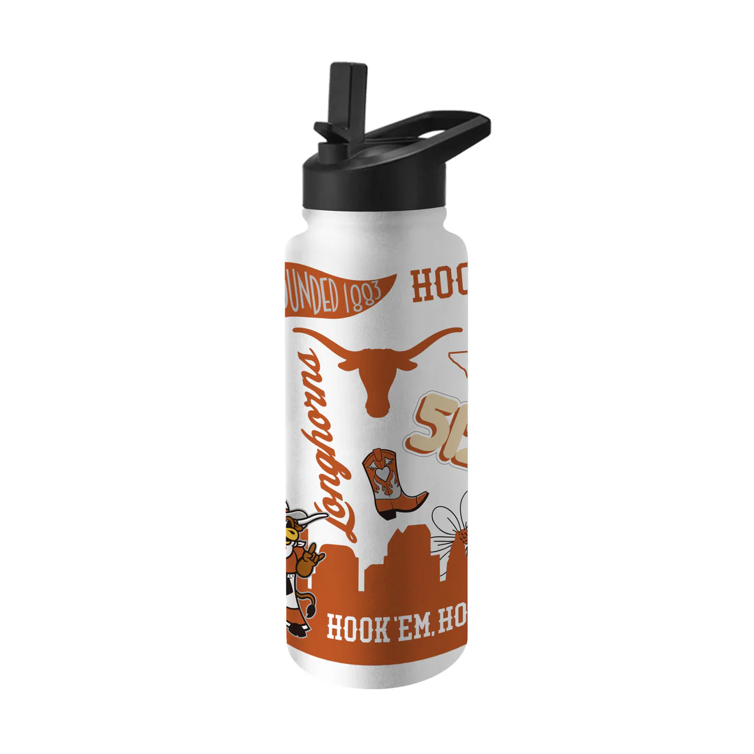 Texas Longhorns Native Quencher Stainless Steel Bottle 34oz