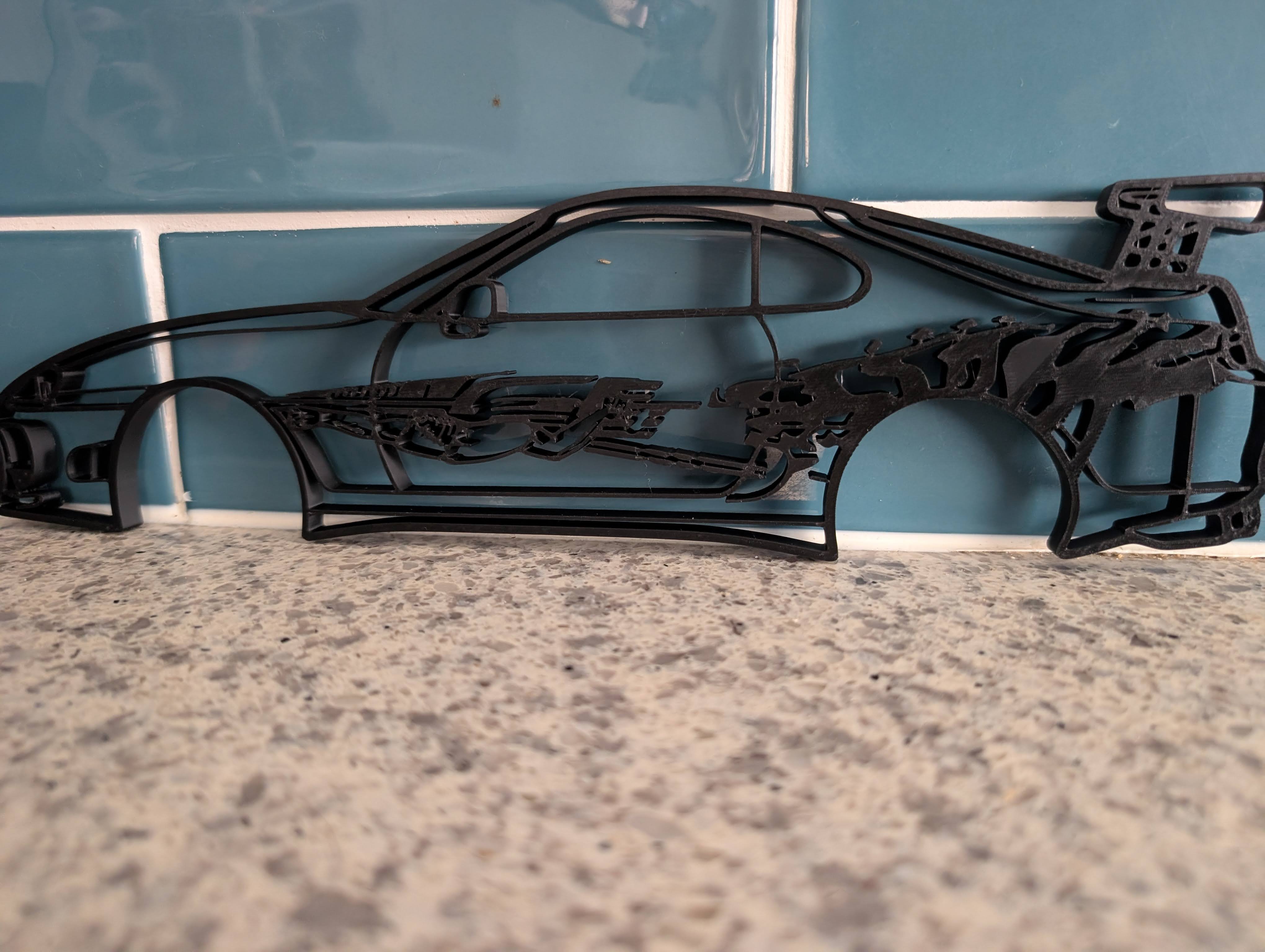 Mk4 Toyota Supra Silhouette Wall Art