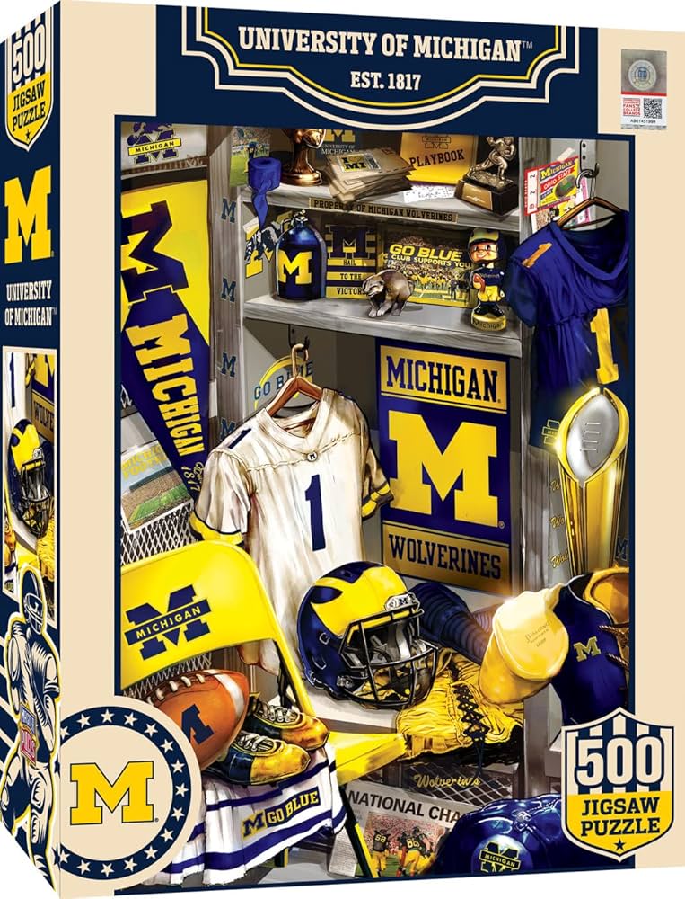 Michigan Wolverines Lockeroom Puzzle 500 Piece