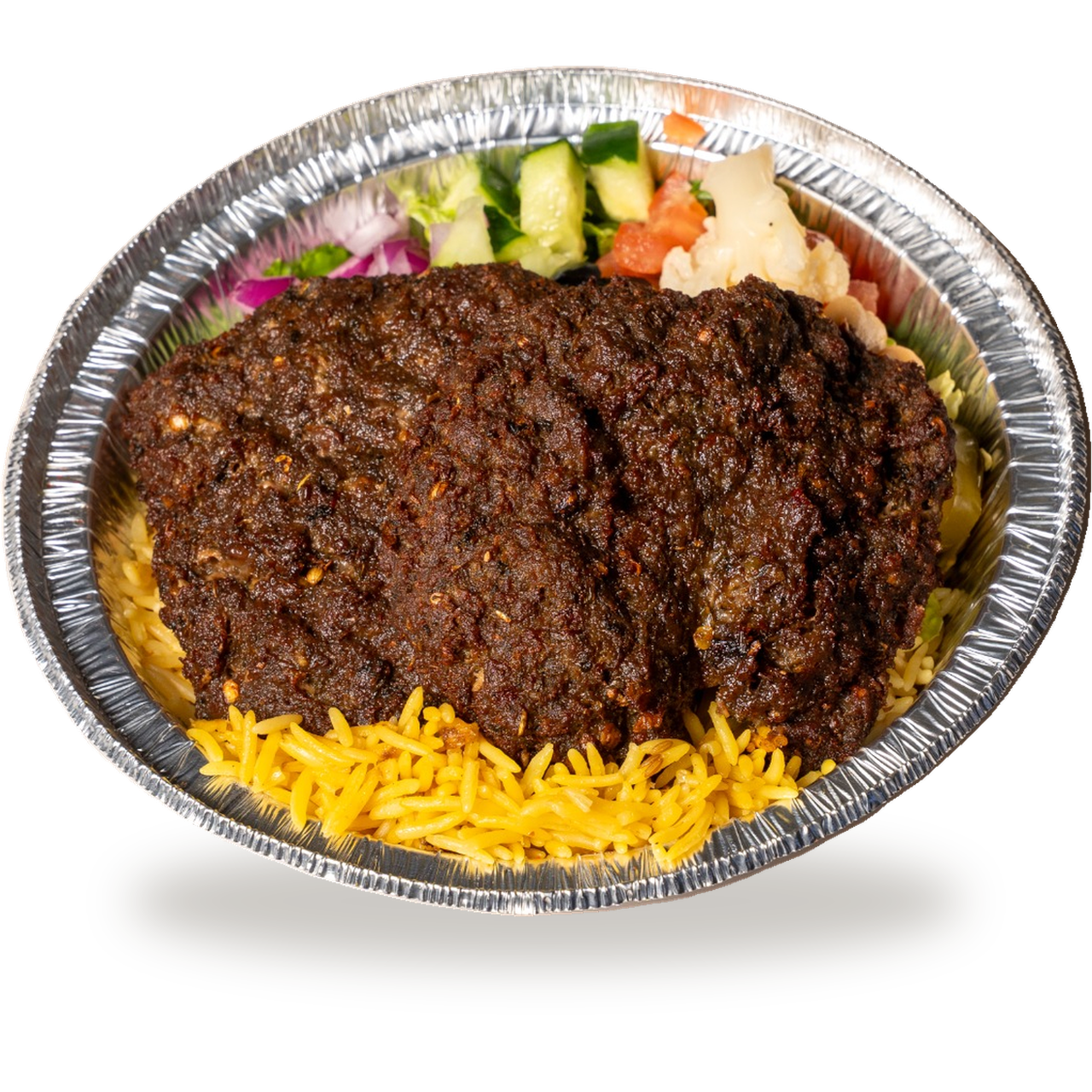 Chapli Kabab Over Rice