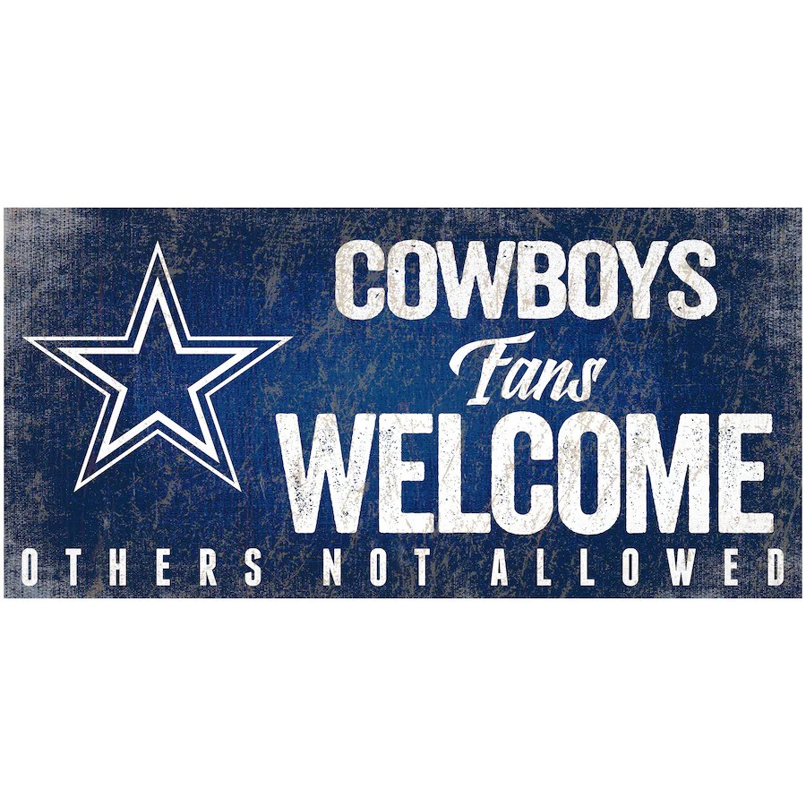 Dallas Cowboys Wood Welcome Sign